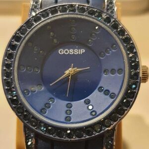 🦋10/$20🦋 Gossip Blue Rhinestone Silicone Women's Watch